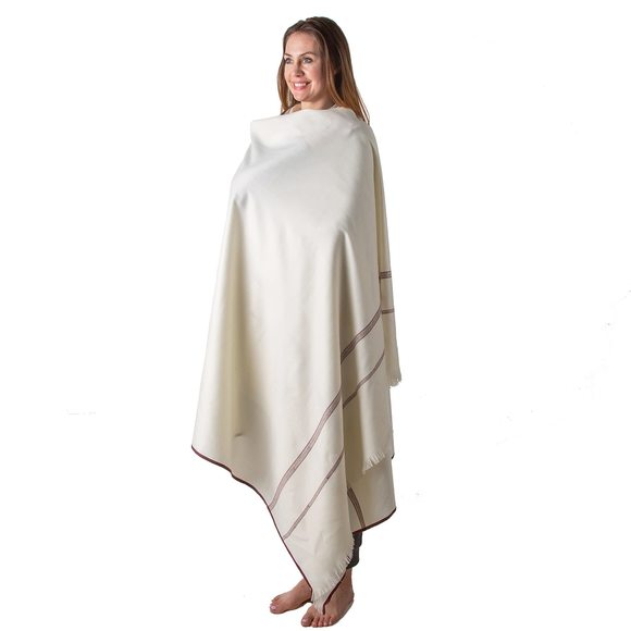 Meditation Or Prayer Shawl Or Plain Blanket, Wool Shawl/wrap, Oversize Scarf.🙂 - Picture 1 of 9